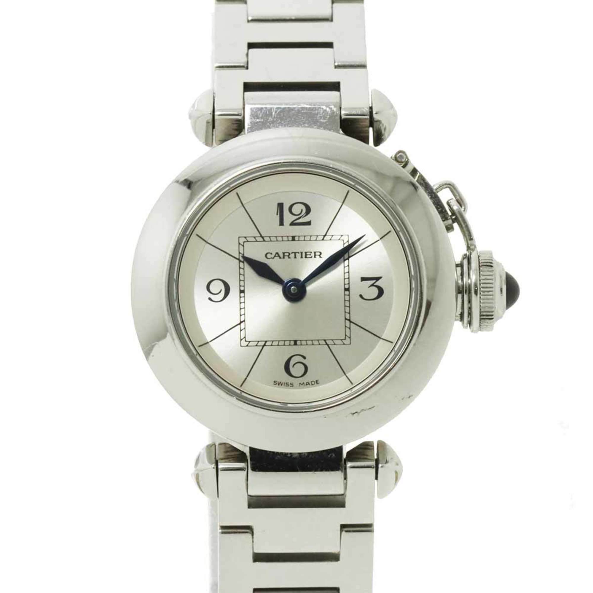 Pre-Owned Cartier Miss Pasha W3140007 Women's Watch Silver Dial Quartz (Good)