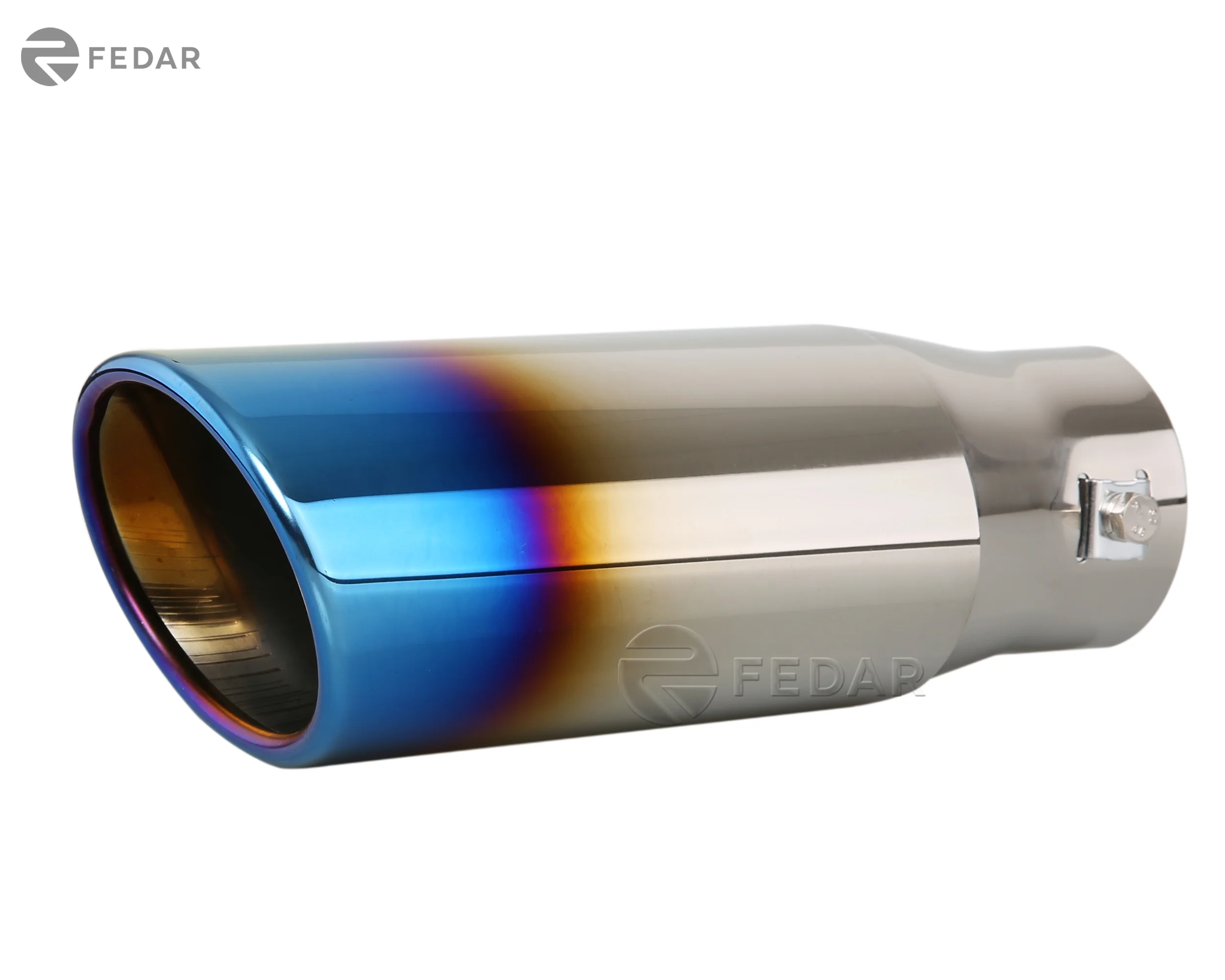 Fedar 2.36 Inlet 3.2X3.9 Outlet 7.9 Dual Wall Rolled Angle Cut Exhaust Tip Tail Pipe