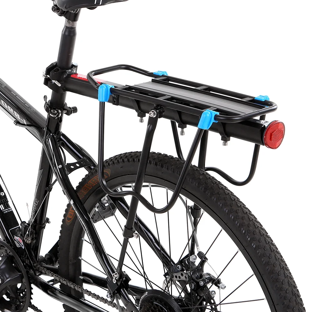 Tomshoo Adjustable Bike Cargo Rack Aluminum Alloy Mountain Bike Rear Rack Pannier Luggage Carrier Rack