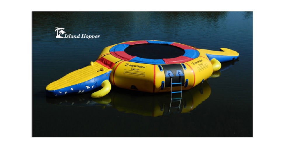 Island Hopper GWPARK15 Classic Water Trampoline Gator Monster 15' Water Park