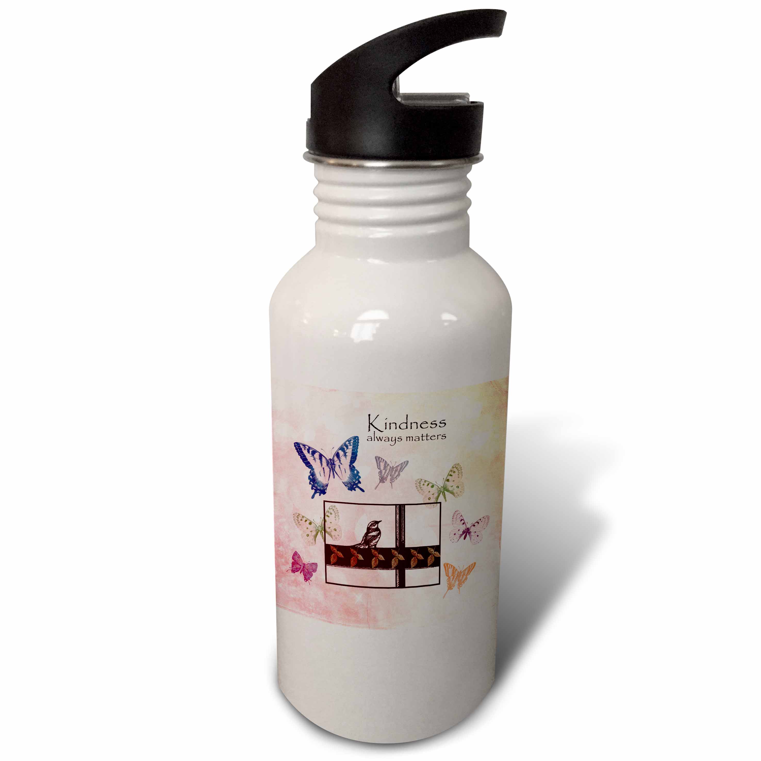 Kindness Matters Butterflies- Inspirational Art 21 oz Sports Water Bottle wb-99192-1