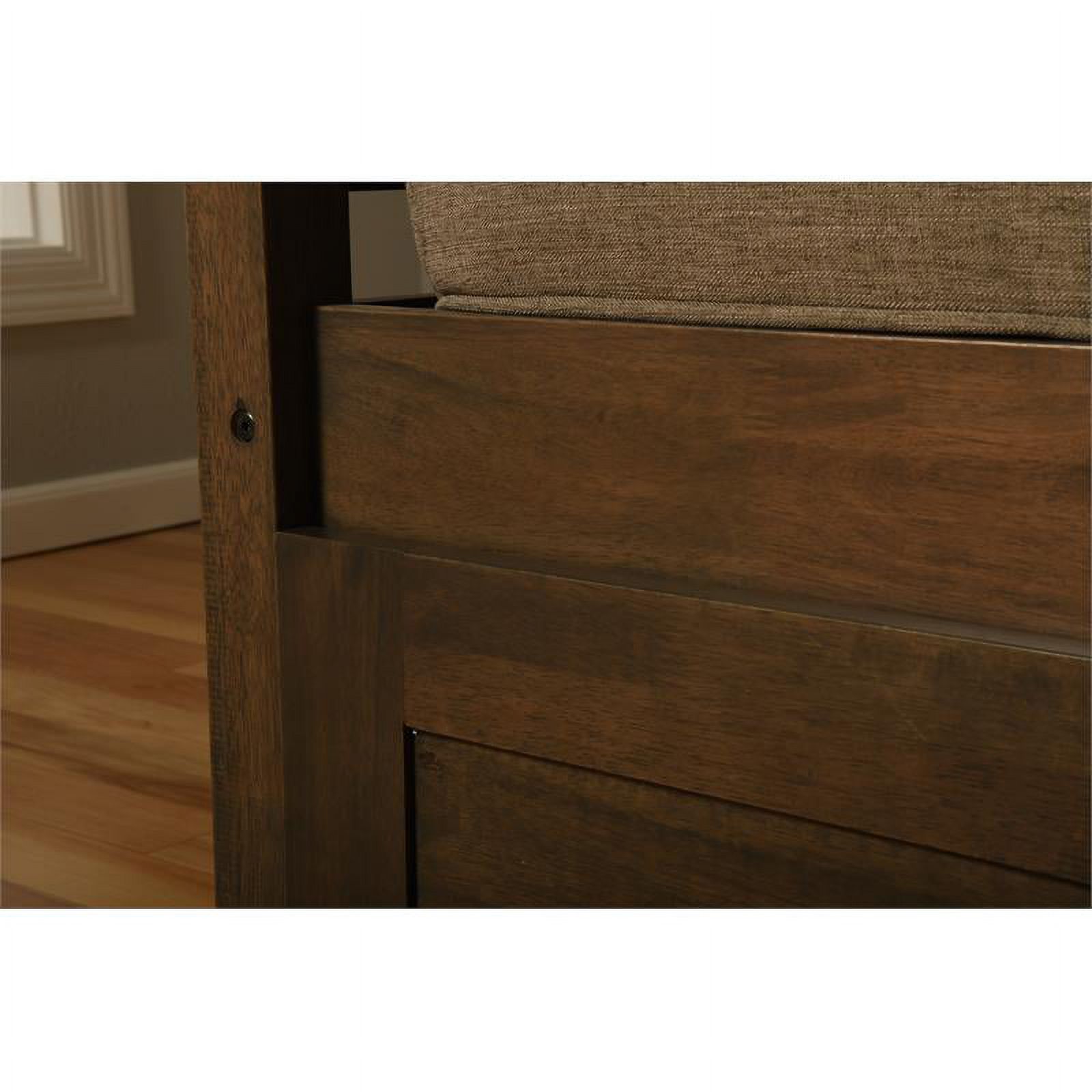 Home Square 3-Piece Set with 2 Daybed Mattresses & Daybed in Rustic Walnut