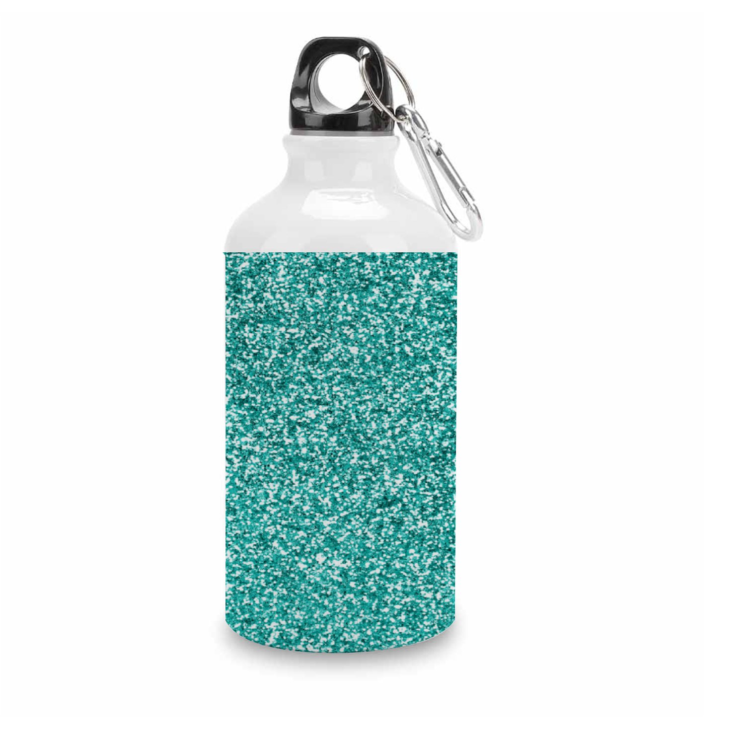 GZHJMY Sports Water Bottles, Teal Green Or Turquoise and Aqua Glitter Sparkle Background Large Capacity Aluminium Portable Leakproof Lightweight Drink Bottles for Fitness and Outdoor Enthusiasts