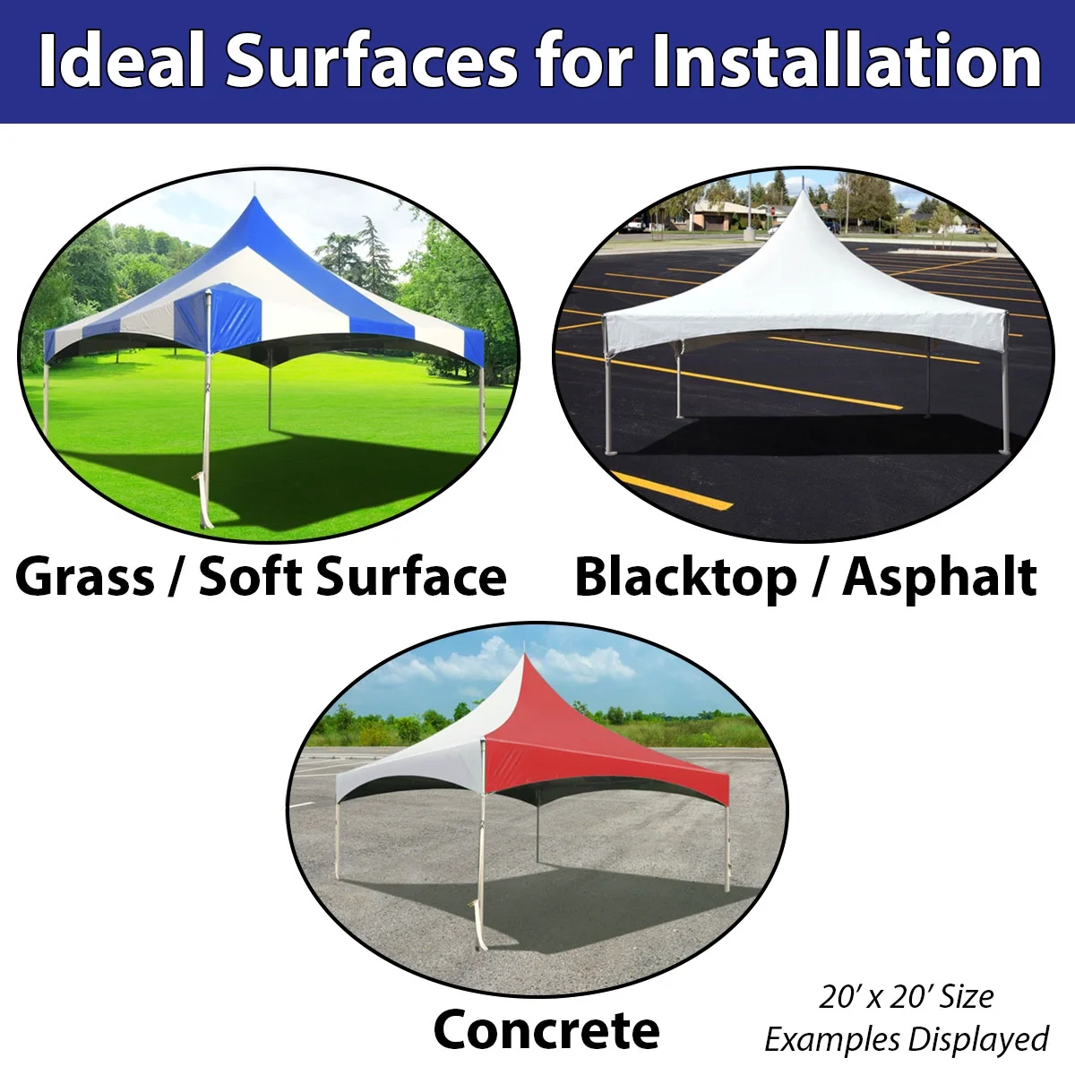 TentandTable High Peak Frame Outdoor Canopy Tent, White Hex, 10 ft x 10 ft x 10