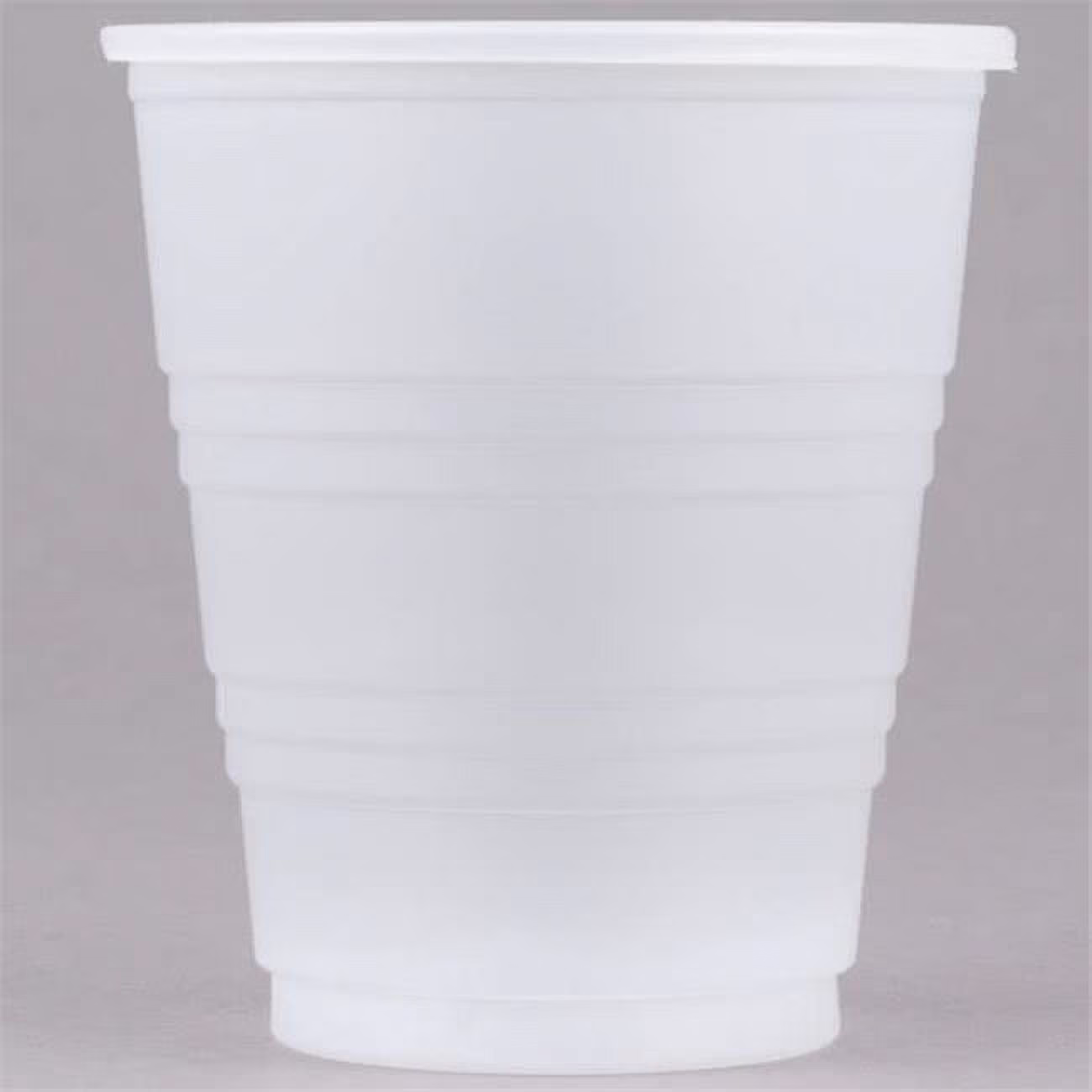 Dart Y5 CPC 5 oz Ribbed Cup Plastic Portion, Translucent - Case of 2500