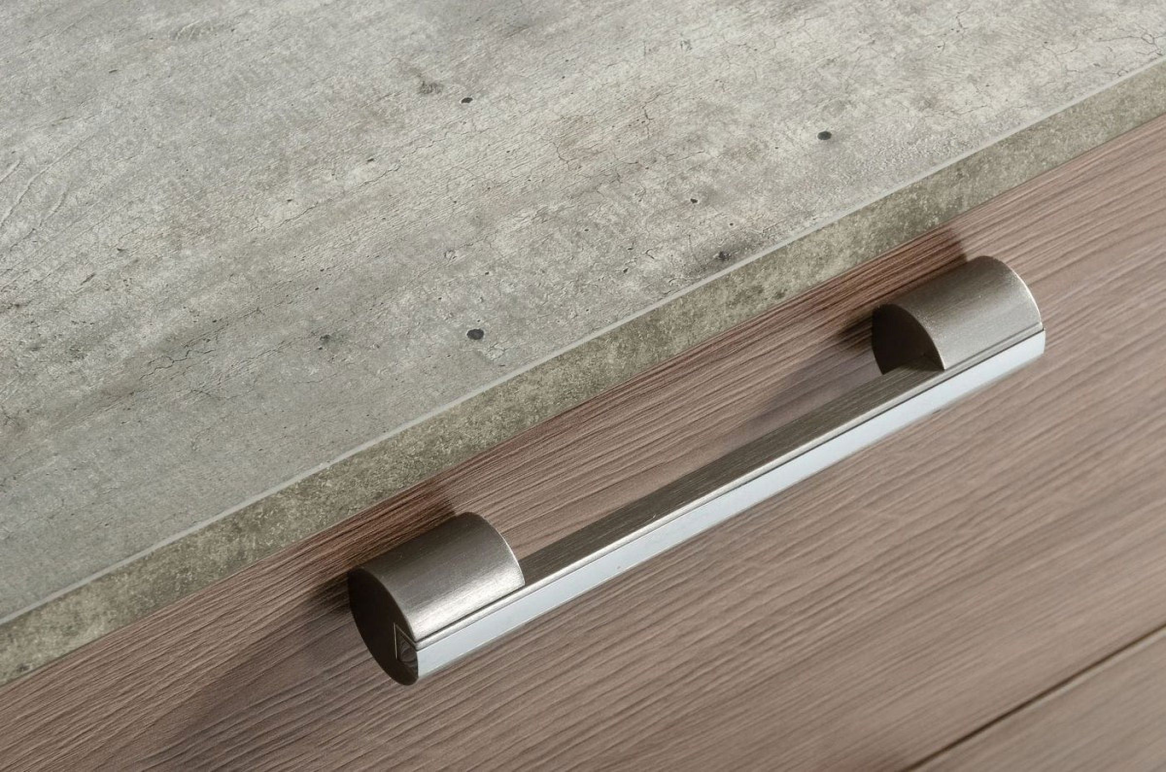 HomeRoots  30 x 64 x 20 in. Brown Oak Gray Solid & Manufactured Wood Six Drawers Standard Dresser