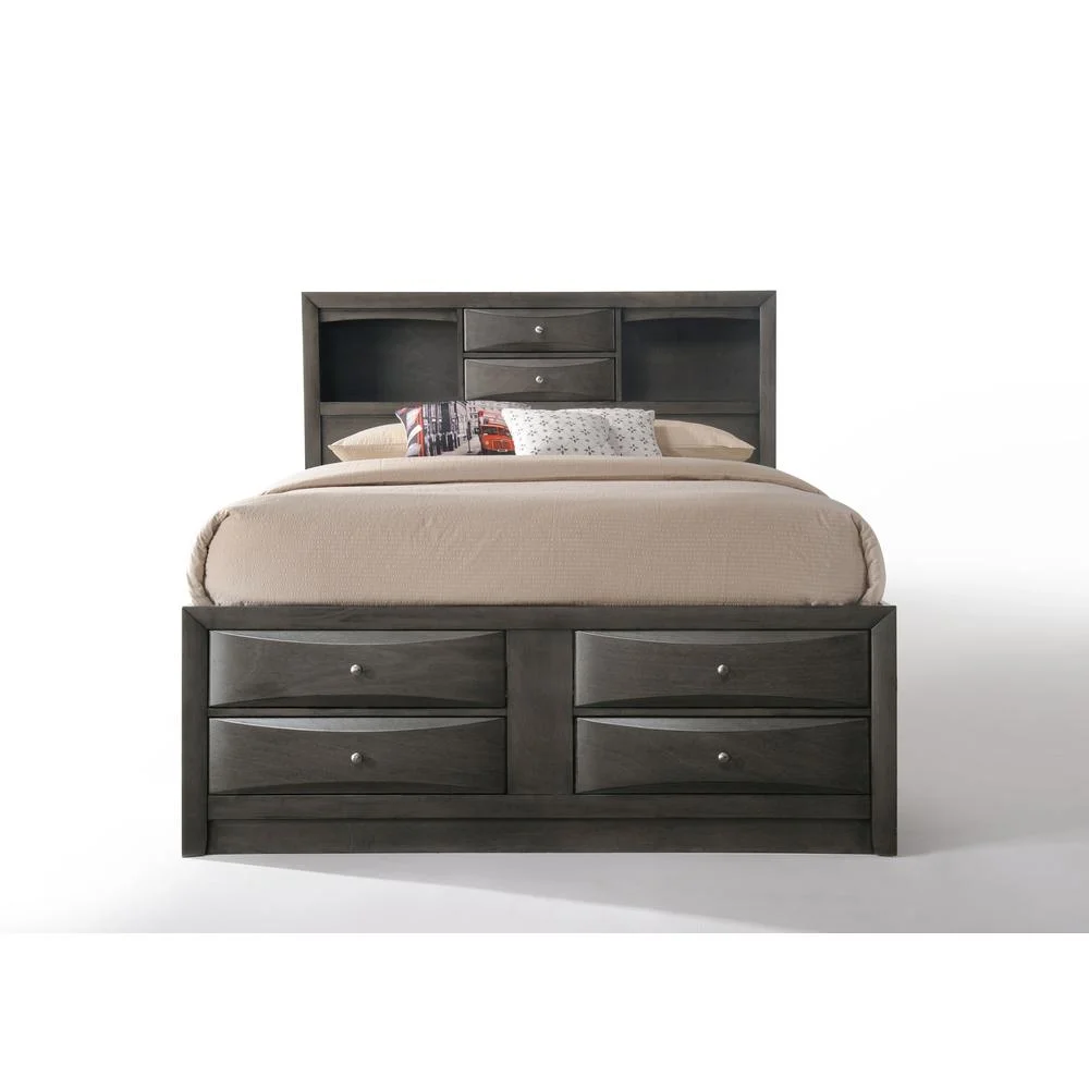 Acme Furniture Storage Bed, Queen, Gray Oak