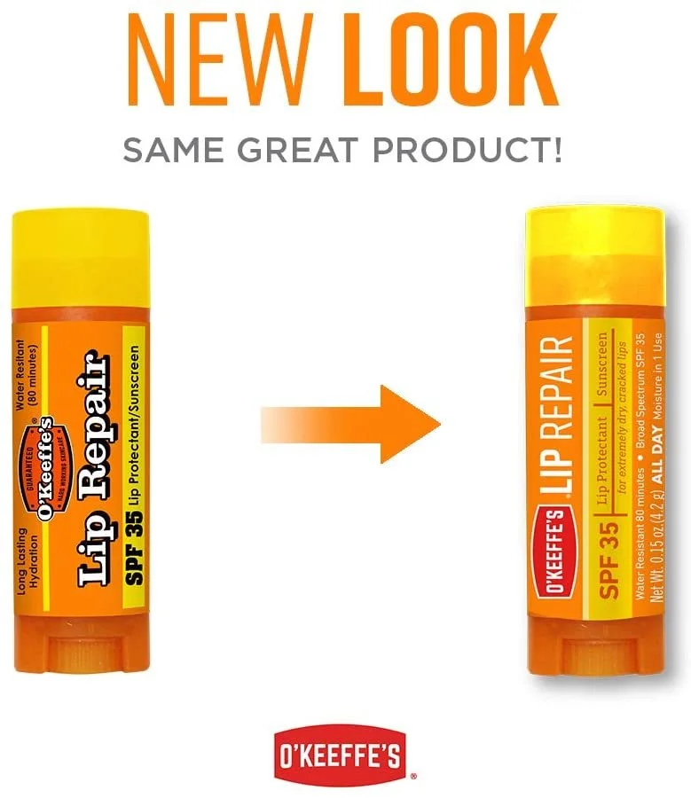 O'Keeffe's Lip Repair SPF 35 Lip Balm, Pack of 2