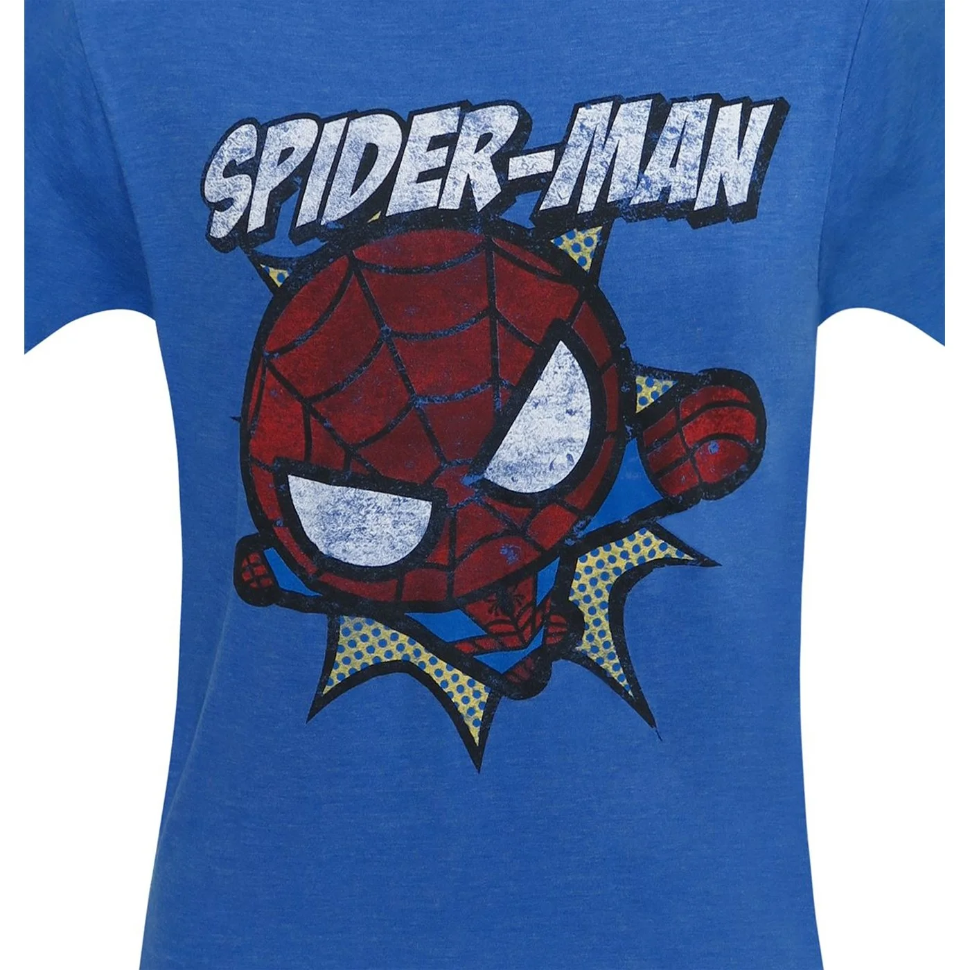 Spider-Man (Marvel Comcis) Mens T-Shirt - Spidey Kawaii Swing Under Name (X-Large)
