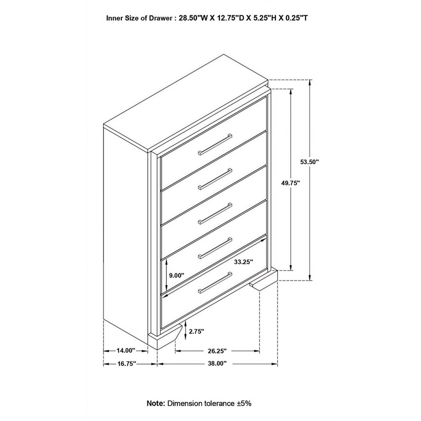 Baker 5-drawer Chest Brown and Light Taupe