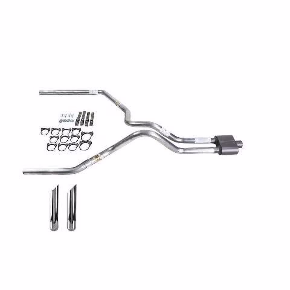 Silverado 88-95 dual exhaust 2.5 MA pipe 1 chamber muffler SW Tip