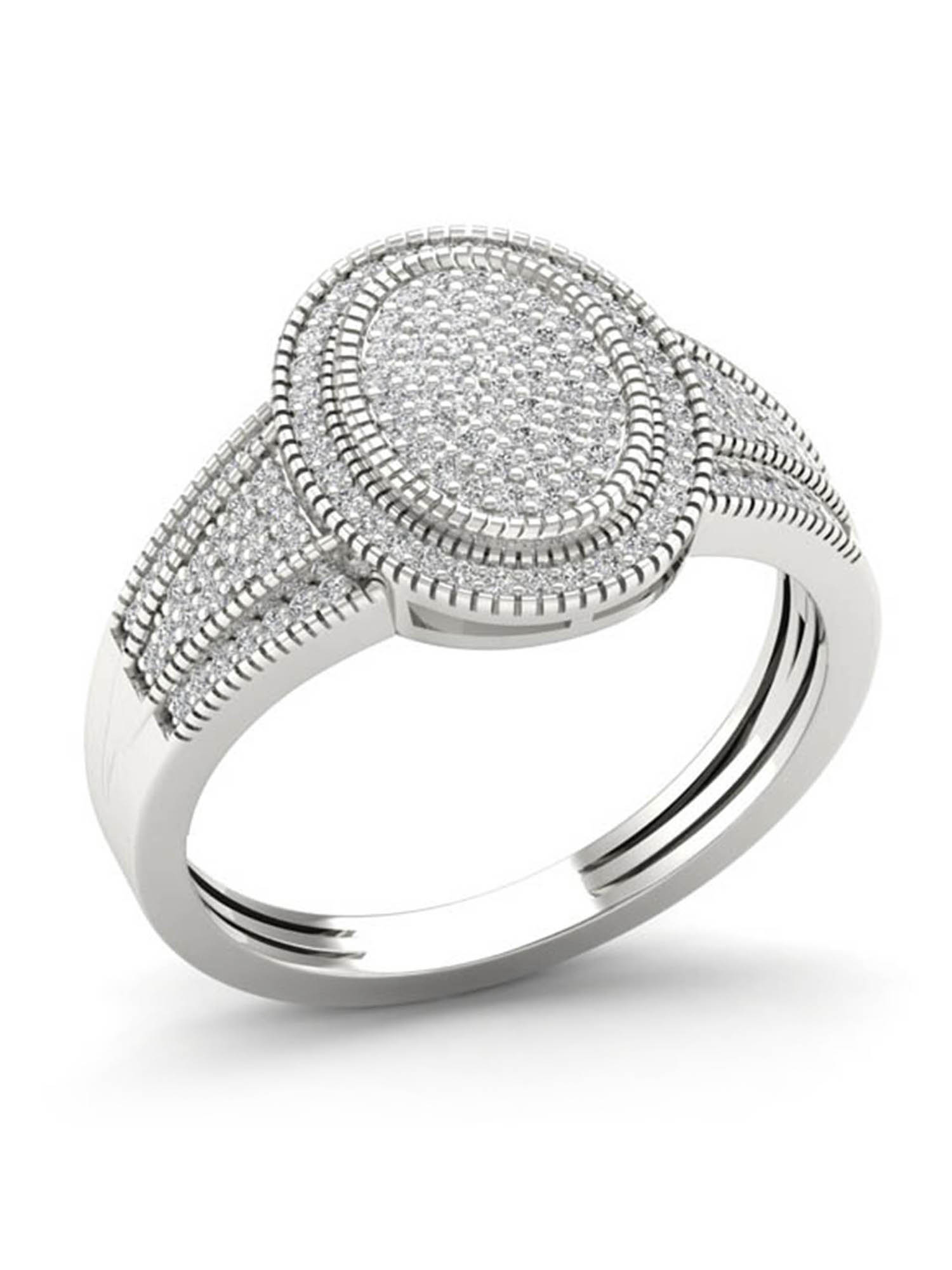 3/8Ct TDW Diamond S925 Sterling Silver Engagement Ring