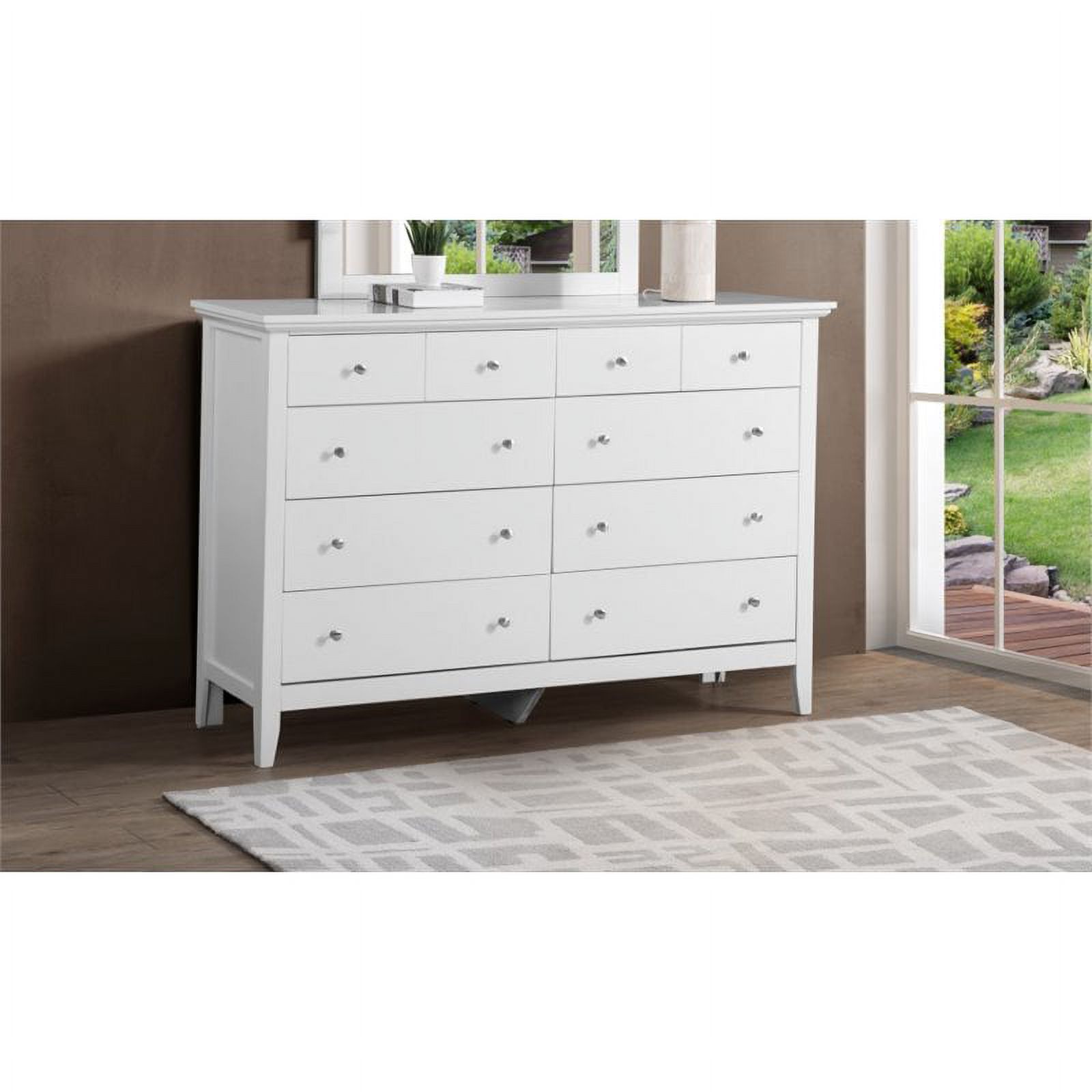 Home Square 3-Piece Set with Twin Panel Bed Dresser & 3-Drawer Nightstand