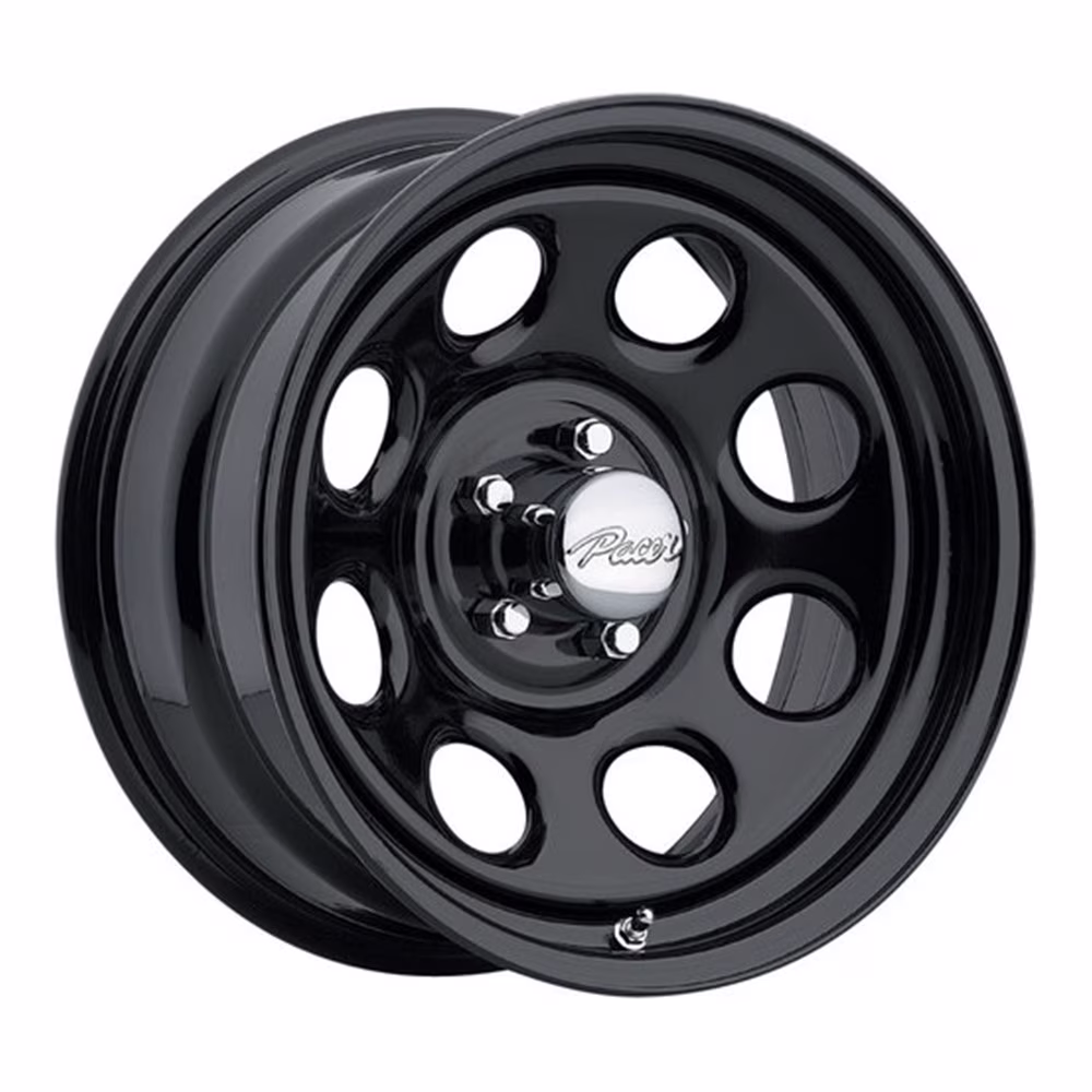 Pacer 16x8 8X6.50 297B Black Soft 8 Black Wheel Rim