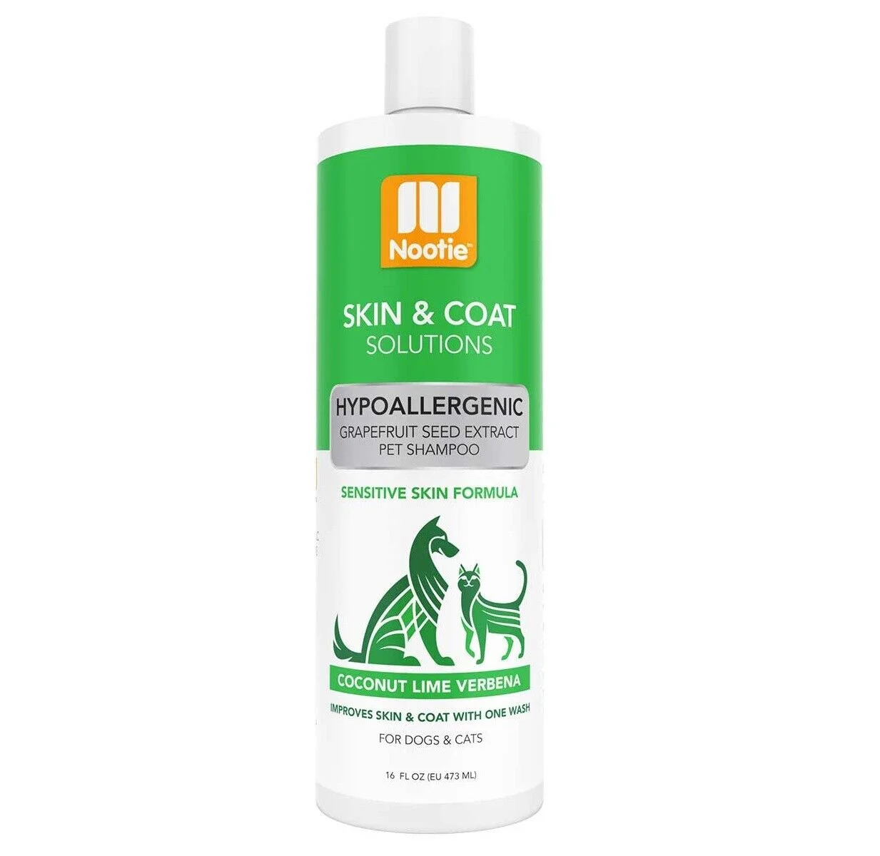 Hypoallergenic Coconut Lime Verbena Dog Shampoo Sensitive Skin Gentle Aromatic (16 oz)