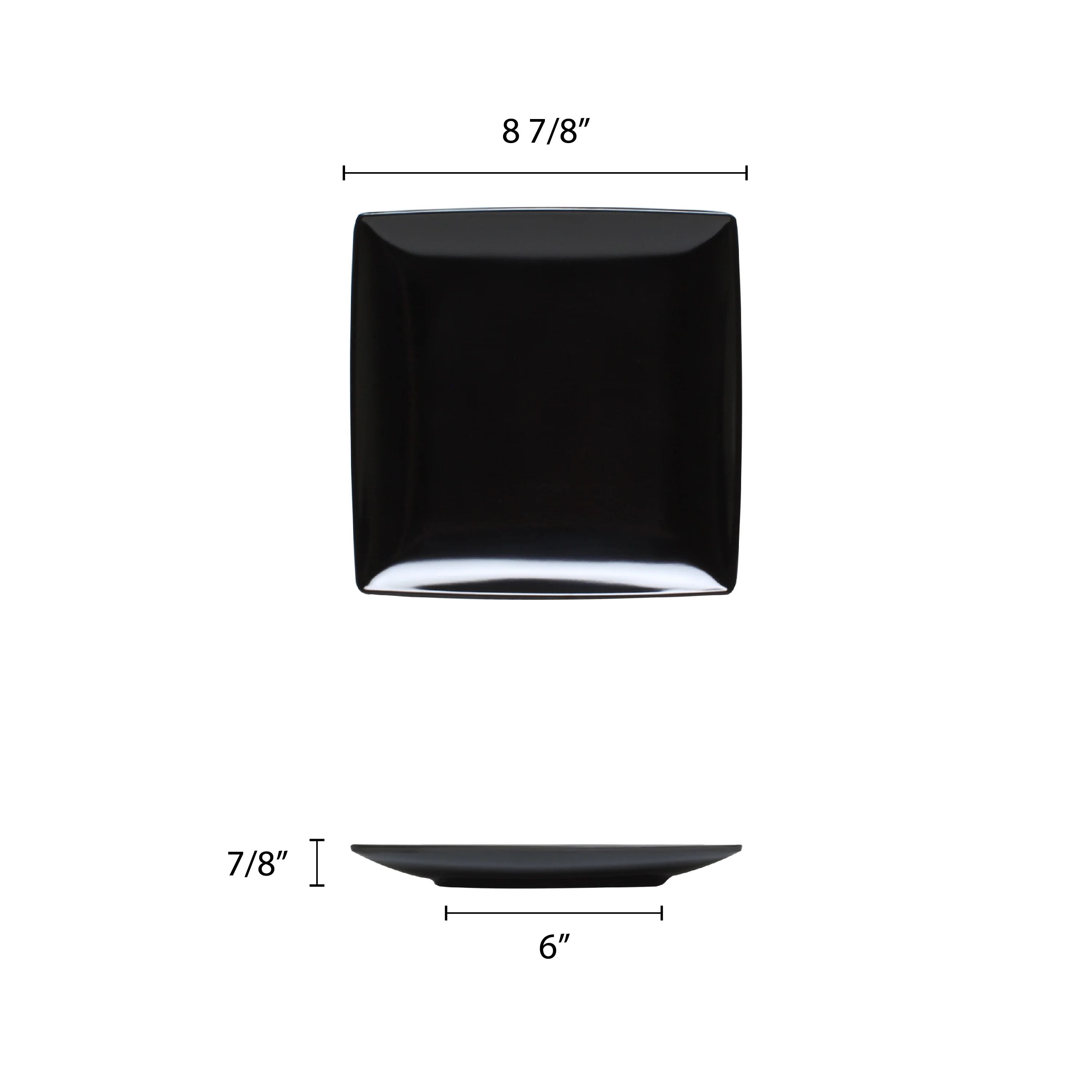 Excellante Classic Black Extra Heavy Weight Melamine Dinnerware Collection 9