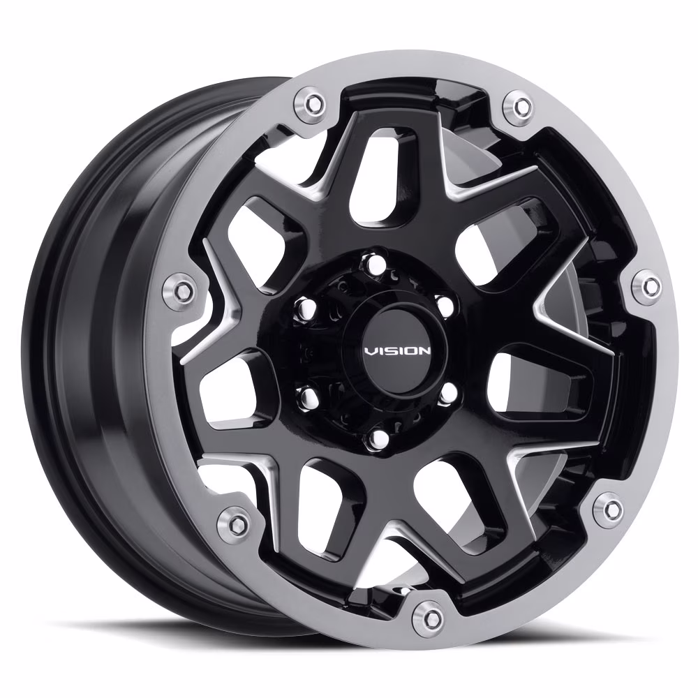 Vision Off-Road Se7En 18x9 5x127 12et Gloss Black Milled Spoke Wheel