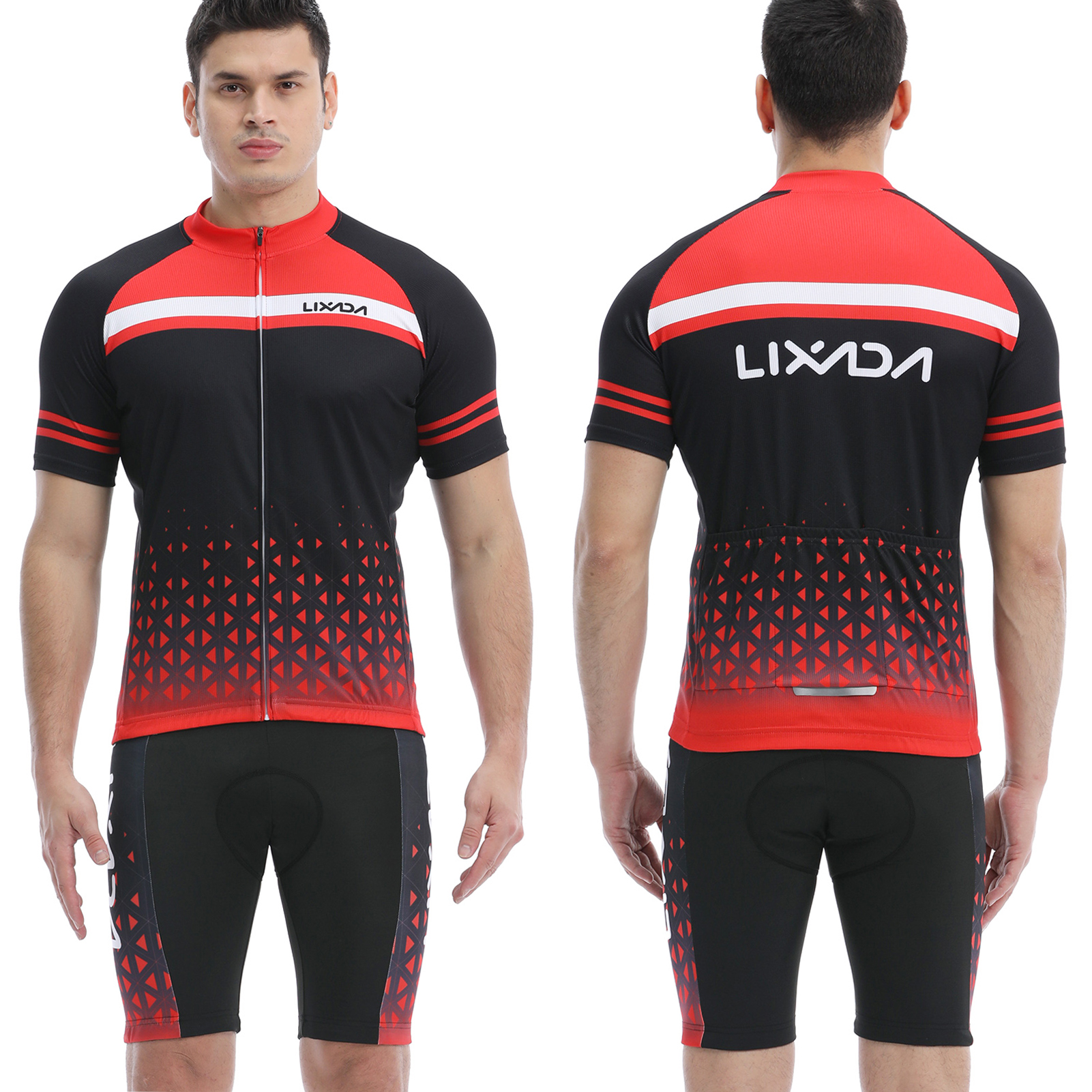 Lixada Cycling Jersey,Breathable Quick- Sleeve Padded Mtb Outfit Men Set Breathable Mtb Outfit Set Quick- Sleeve And Sleeve And Padded Set Breathable Quick- And Padded Mtb Zdhf
