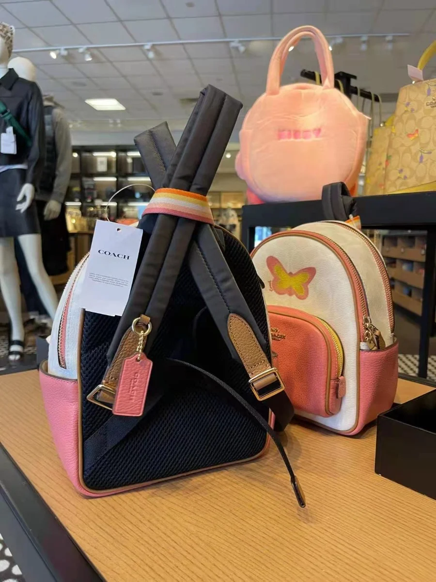 Coach (C8257) Mini Court Signature Coated Canvas Butterfly Motif Backpack Bag