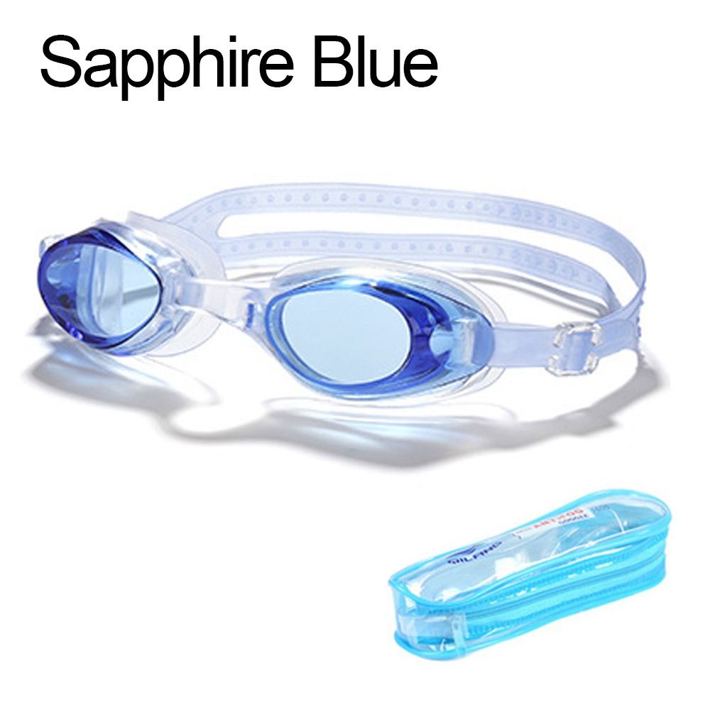 Durable Anti UV HD Men Women With Earplugs Diving Googles With Storage Bag Swimming Goggles SAPPHIRE BLUE