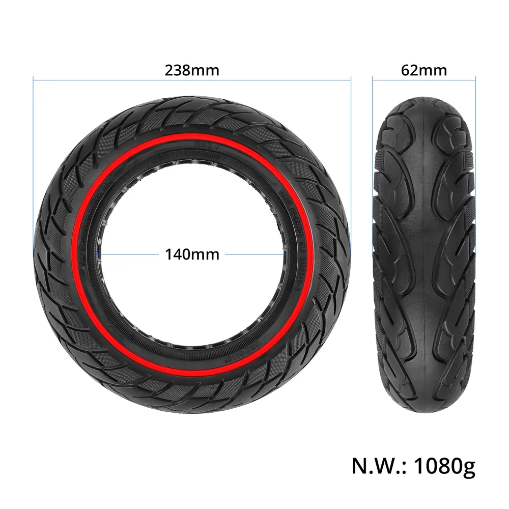 Tomshoo 10x2.5 Inner Hollow Honeycomb Solid Tire 10 Inch Electric Scooter Explosion-Proof Tubeless Tire FrontRear Tire Compatible with Max G30 Electric Scooter 6070-6.5 Tire