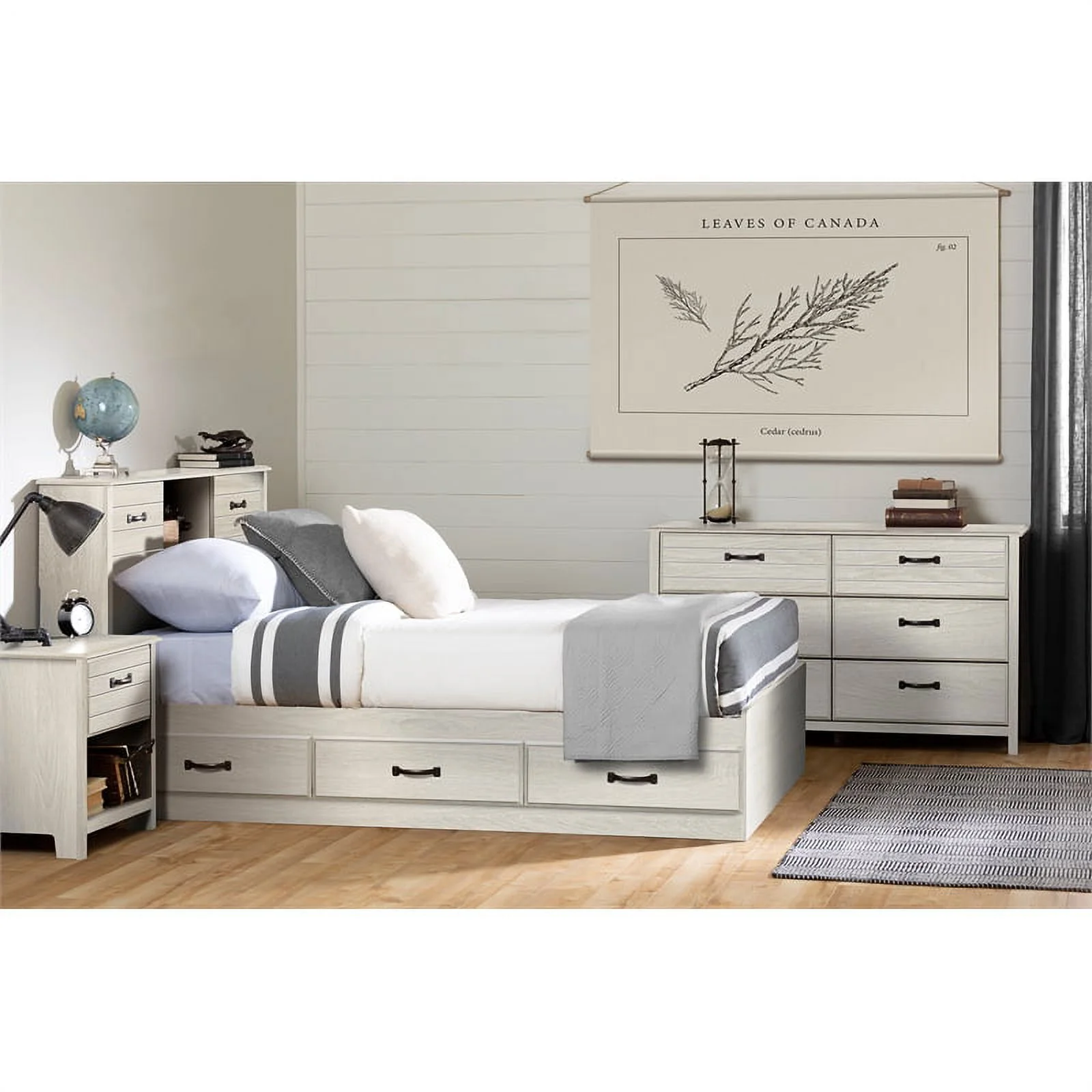 Home Square 2-Piece Set with Mates Bed and Bookcase Headboard