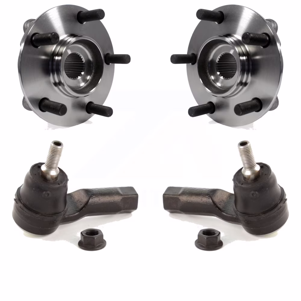 Transit Auto - Front Wheel Bearing And Tie Rod End Kit For 2010-2011 Mitsubishi Lancer Ralliart Sportback with AWD K7T-100238