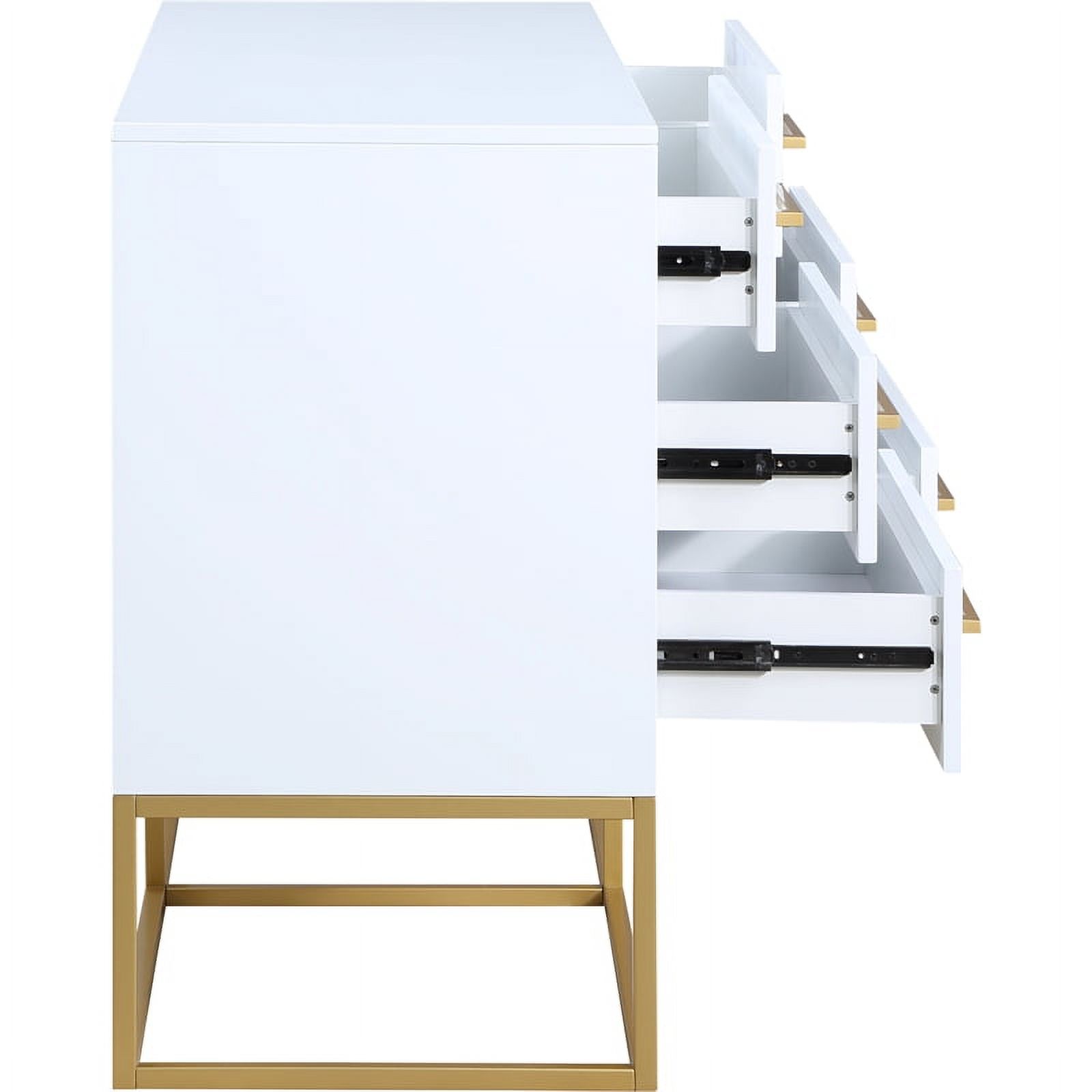 Meridian Furniture Maxine Dresser in Rich White Finish