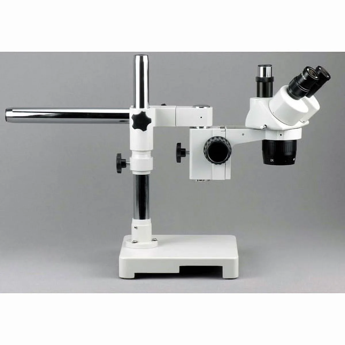 AmScope SW-3T13-FRL Trinocular Stereo Microscope, WH10x Eyepieces, 10X and 30X Magnification, 1X/3X Objective, Single-Ar
