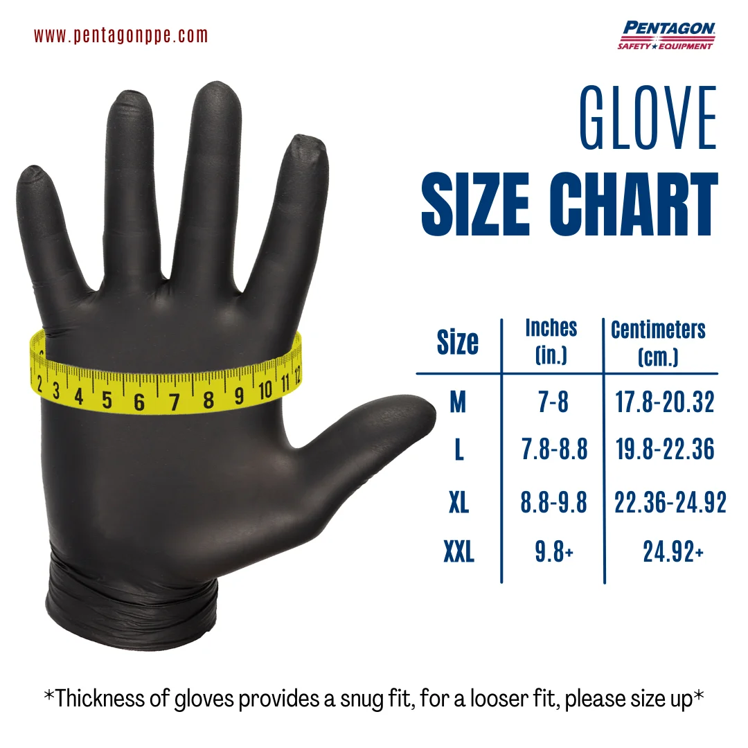 D-Day Industrial Nitrile Gloves, Powder Free Disposable Gloves - 7 Mils Thickness - Box of 100 - Free Shipping - Size XL