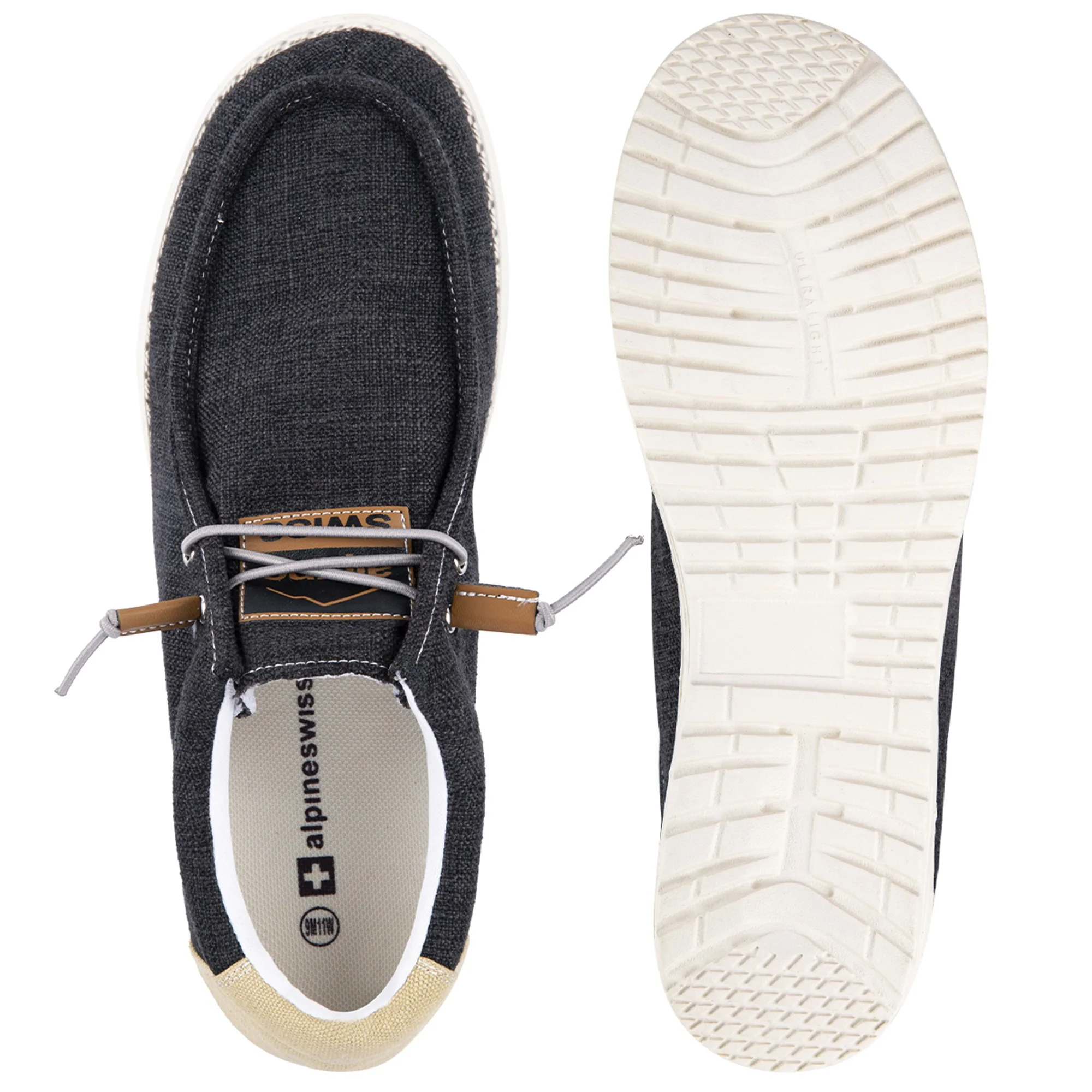 Alpine Swiss Flynn Mens Boat Shoes Casual Slip On Moccasin Loafers Sailing Deck Shoe So Light It Floats On Water