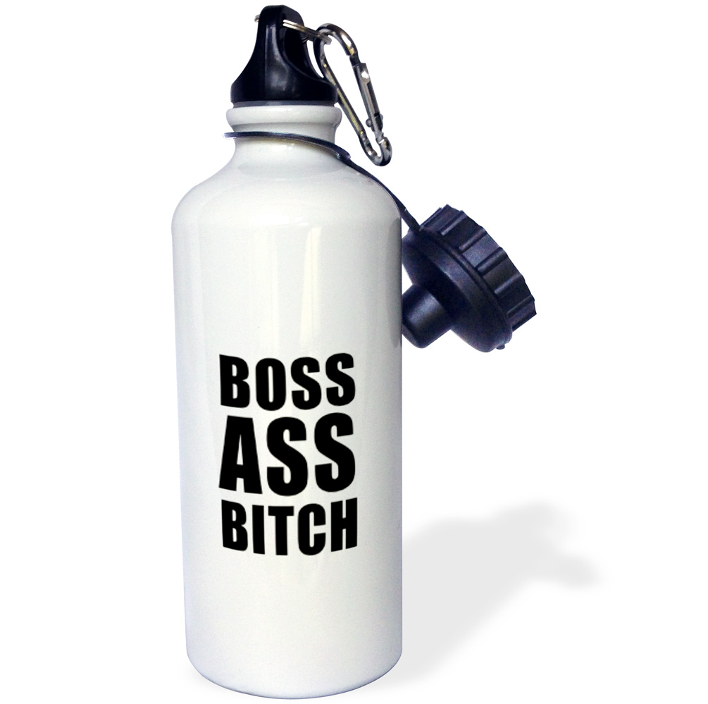 3dRose BOSS ASS BITCH - Water Bottle, 21-ounce