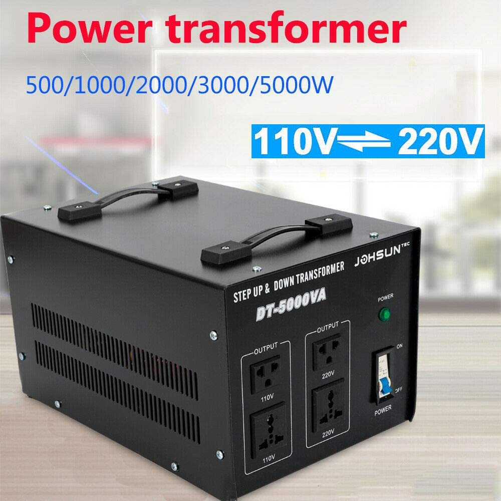 5000W Voltage Converter Transformer 110V to 220V Step Up/Down AC Adapter 