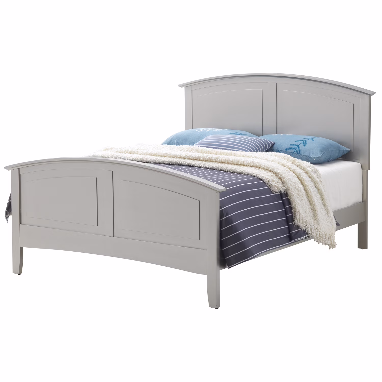 LYKE Home King Bed , Silver Champagne