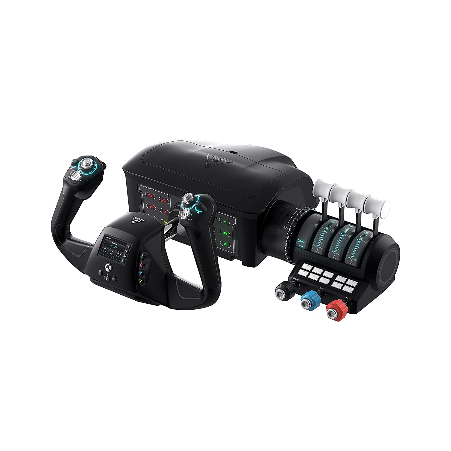 Turtle Beach - VelocityOne Flight Universal Control System for Flight Simulation on Xbox Series Windows PCs - Black With Cleaning Manual Kit Bolt Axtion Bundle Used