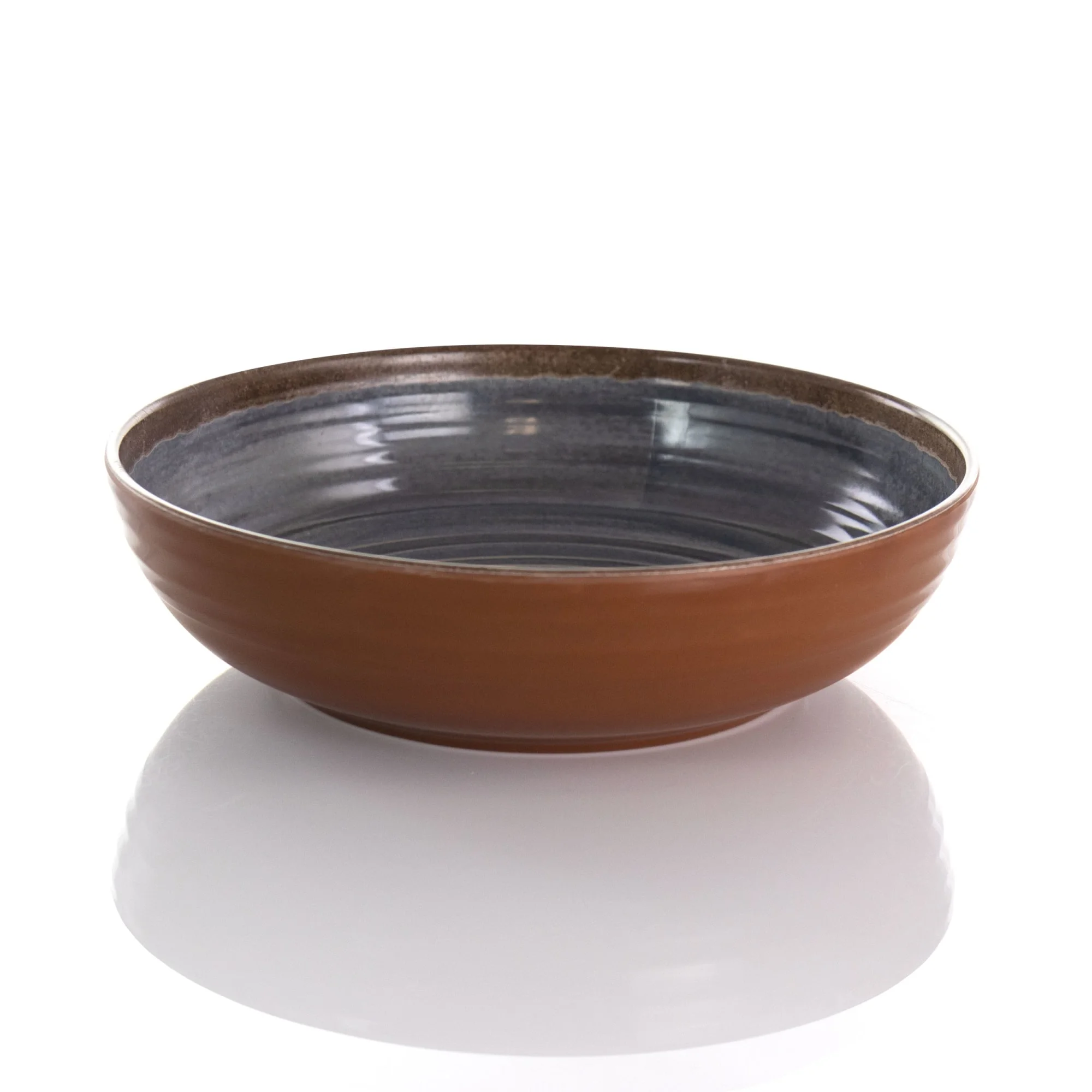 Elama Stone Oak 12 Piece Lightweight Melamine Dinnerware Set in Black