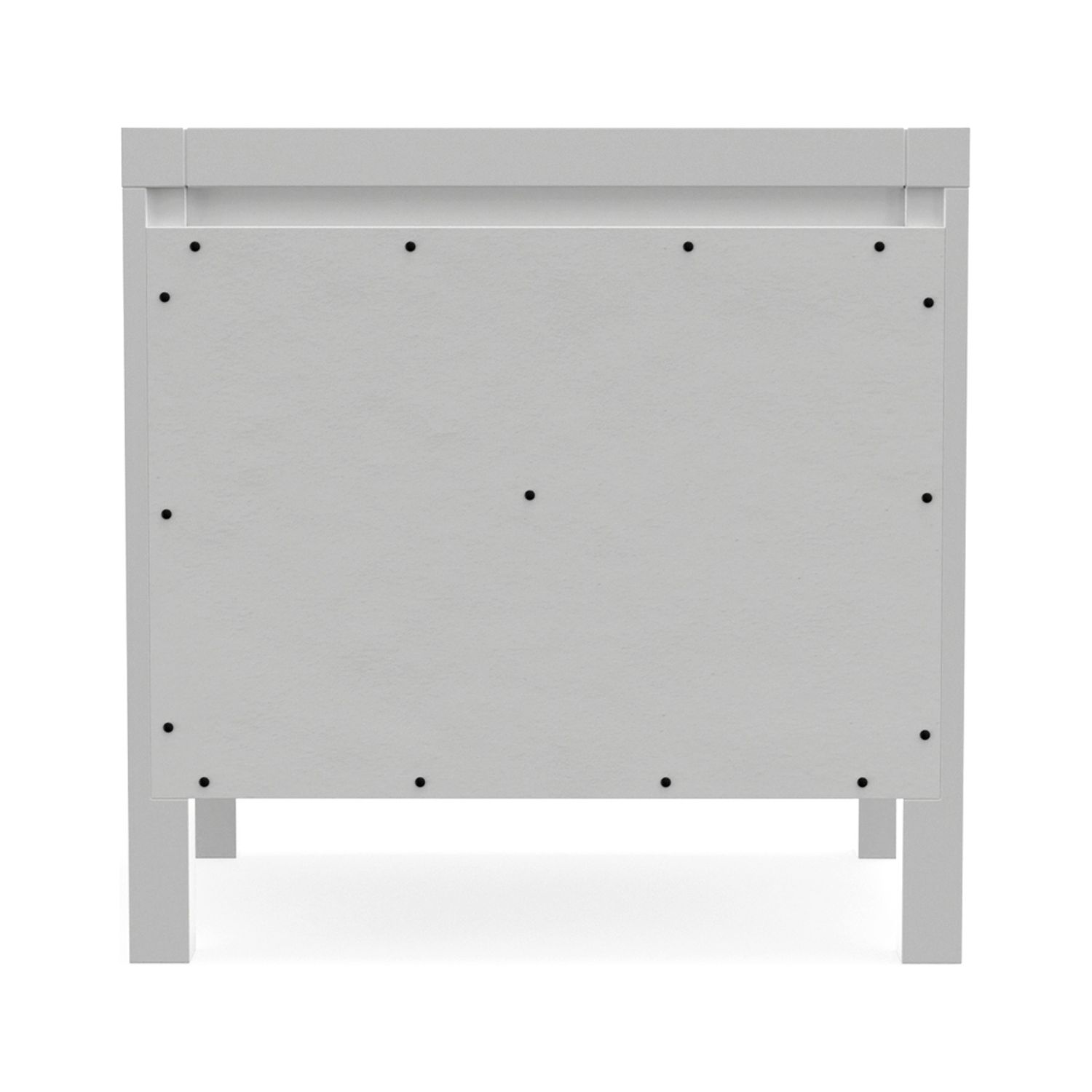 Alpine Furniture Carmel Wood 2 Drawer Nightstand in White