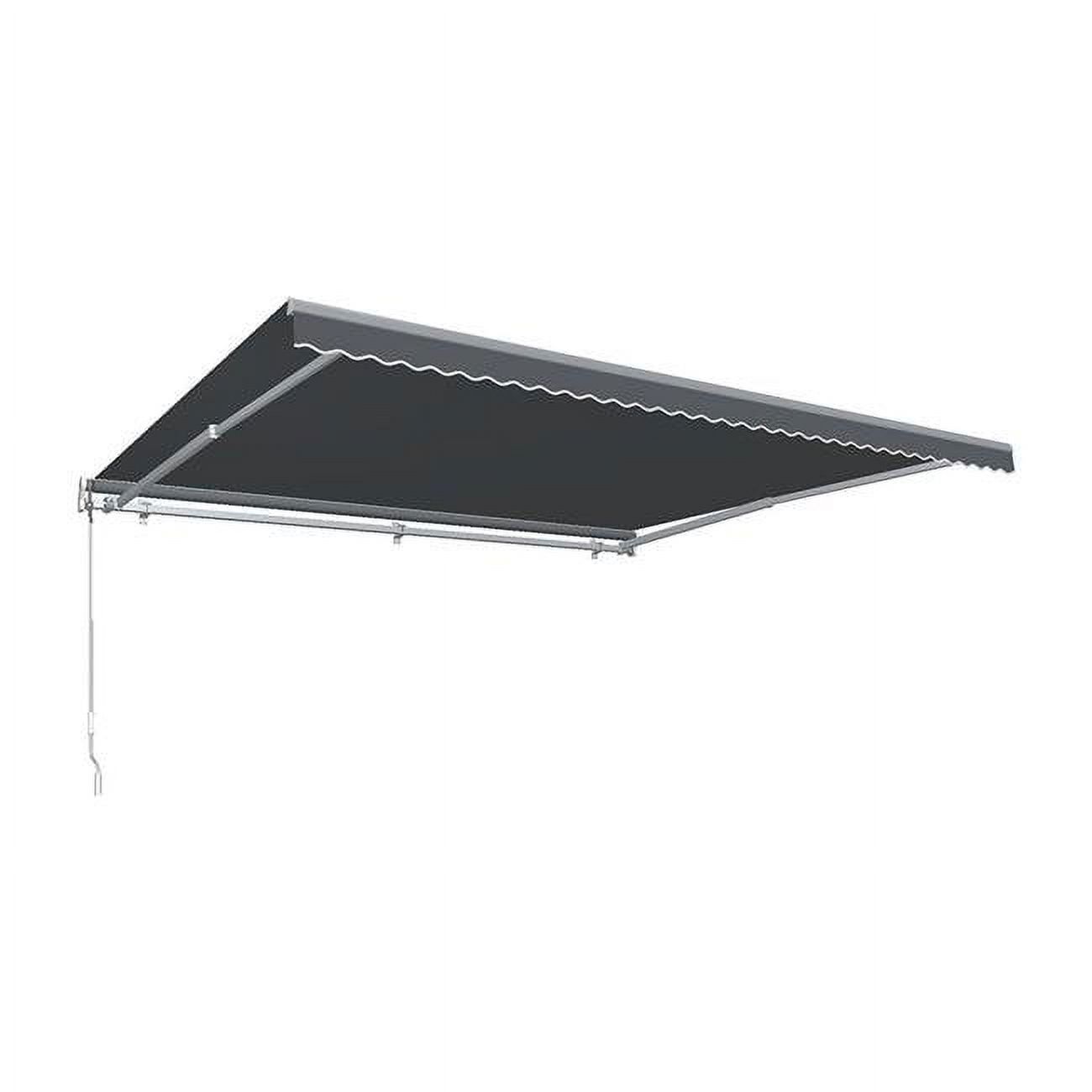Awntech MTL8-US-GUN 8 ft. Maui Left Motor with Remote Retractable Awning, Gun Metal Gray - 78 in.