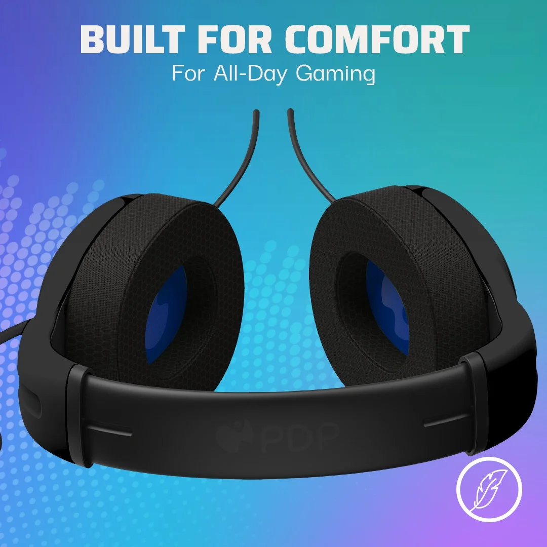 PDP AIRLITE Wired Headset: Void Black - PlayStation, PlayStation 5 PlayStation 4