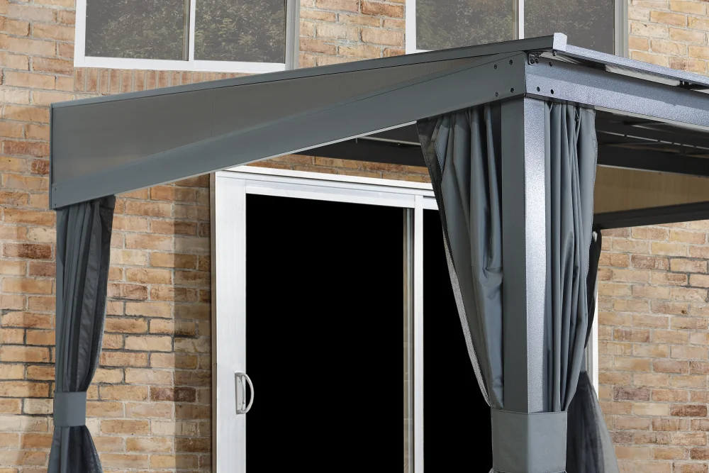 Sojag Pompano 12x16 wall gazebo - grey