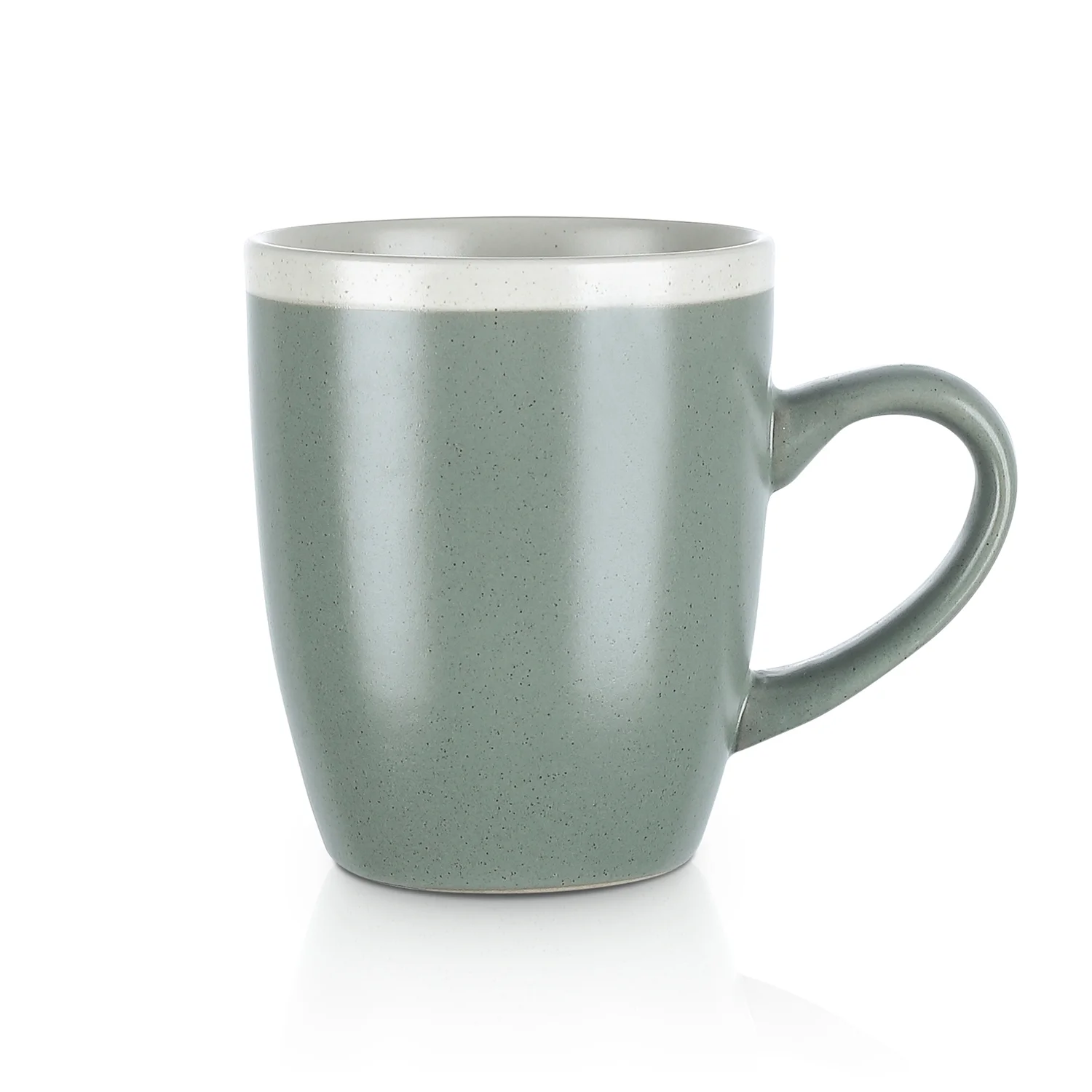 Stone Lain Serenity Rustic Stoneware Dinnerware Mug Replacements, Green and Cream