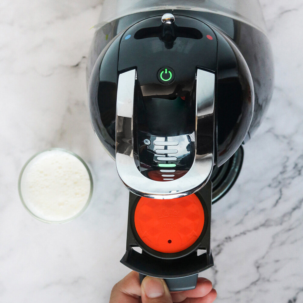 Leyfeng Reusable Milk Capsule Stainless Steel Refillable Milk Foam Pod Compatible with Dolce Gusto