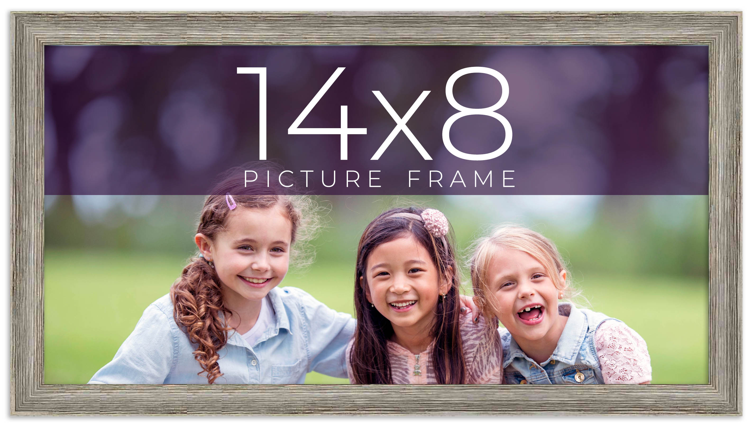 14x8 Frame Grey Real Wood Picture Frame Width 1 inches | Interior Frame Depth 0.5 inches |