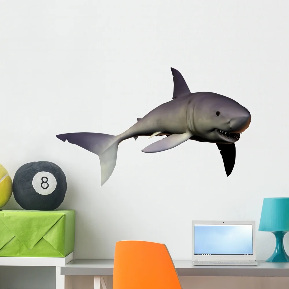 Mako Shark Wall Decal by Wallmonkeys Peel and Stick Graphic (36 in W x 22 in H) WM300131
