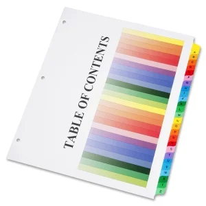 SKILCRAFT Binder Tabbed Index Sheet