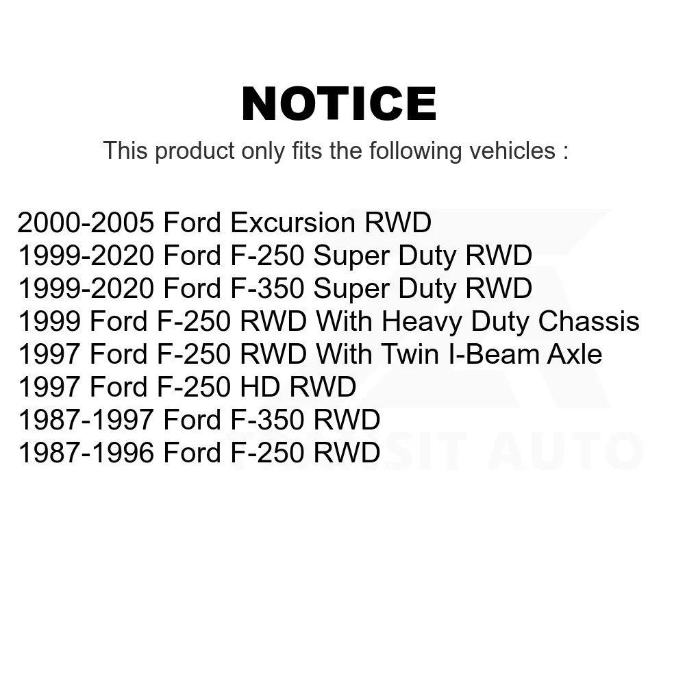 Front Lower Suspension Ball Joints Pair For Ford F-250 Super Duty F-350 Excursion HD RWD KTR-101217