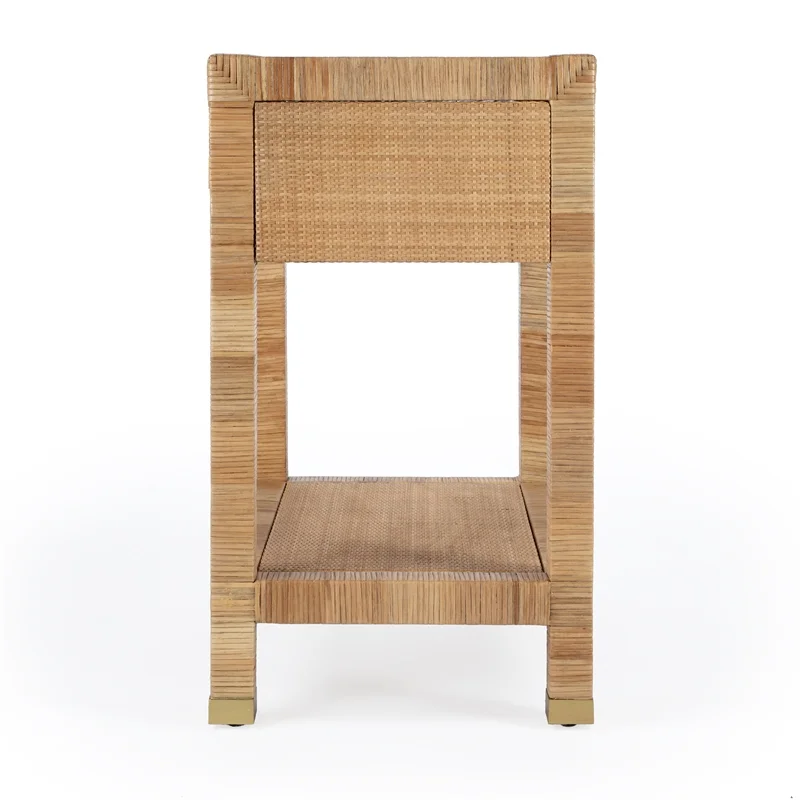 Home Square 3-Piece Wood Set with 2 Nightstands & 1 Dresser in Natural