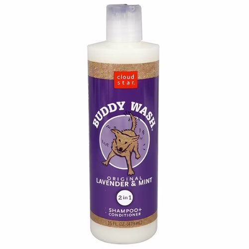 Buddy Wash 2-in-1 Dog Shampoo and Conditioner for Dog Grooming, Lavender & Mint, 16 oz. Bottle