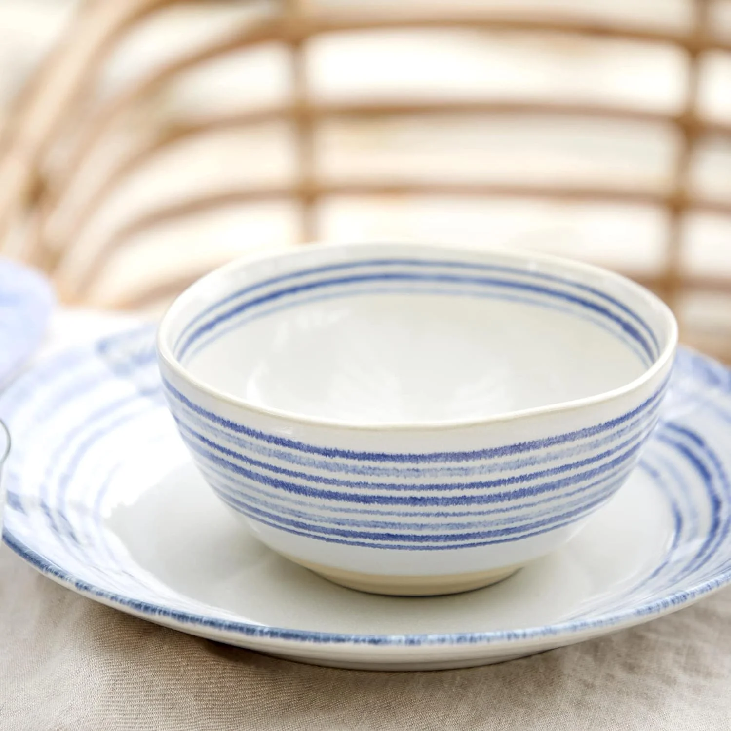 Ceramic Stoneware 11'' Dinner Plate - Nantucket Collection, White | Microwave & Dishwasher Safe Dinnerware | Food Safe Glazing | Restaurant Quality Tableware