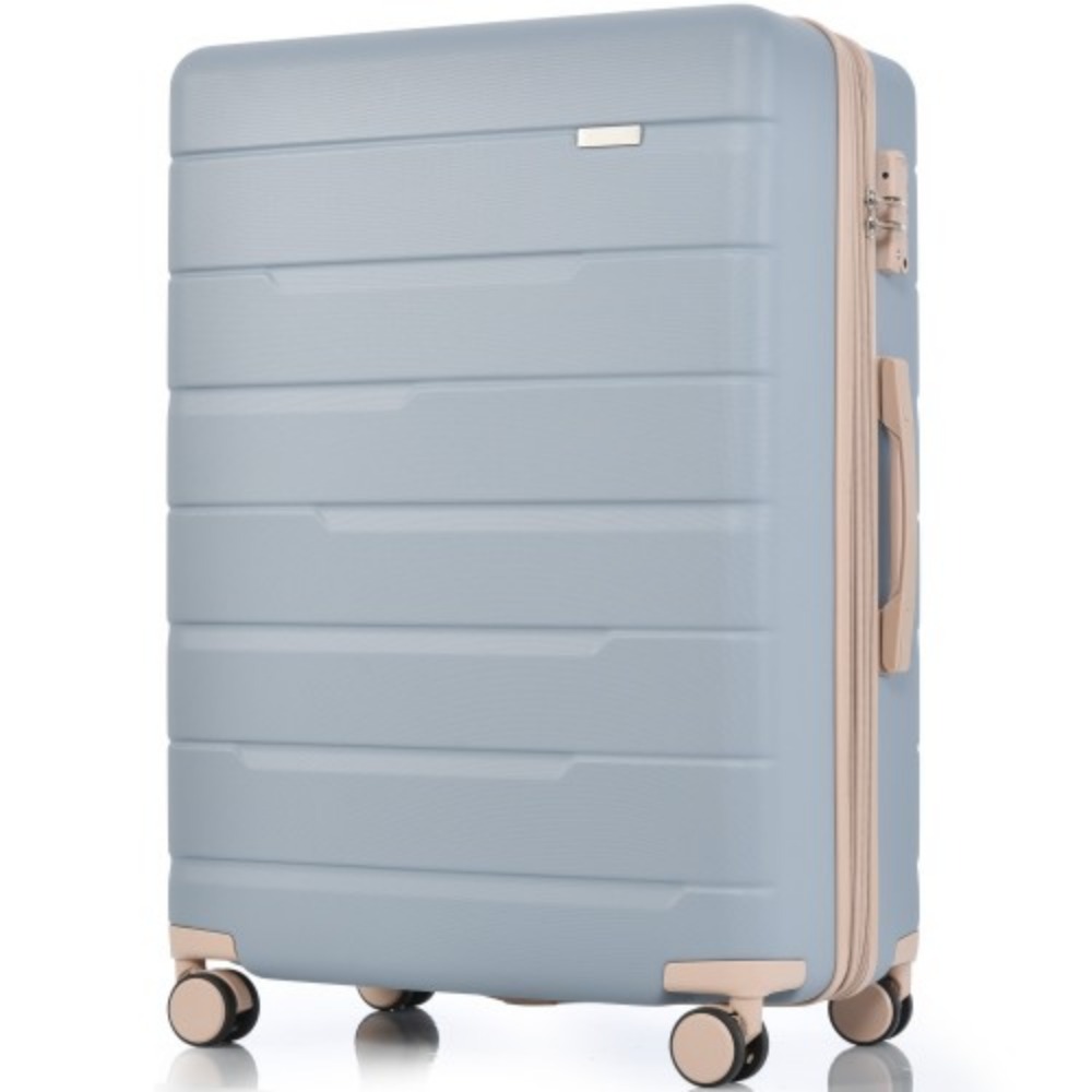 Luggage Sets 3 Piece Suitcase Set 20/24/28,Carry on Luggage Airline Approved,Hard Case with Spinner Wheels,Light Blue Blue + ABS
